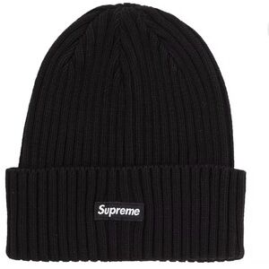 Supreme Black Overdyed Knit Beanie